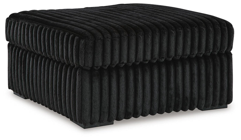 Midnight-Madness Sectional with Chaise - Onyx