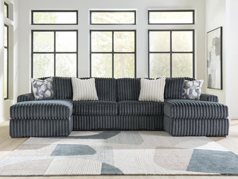 Midnight-Madness Sectional with Chaise