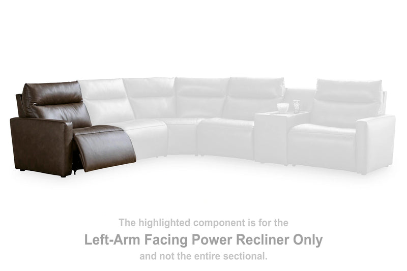 ModZ Power Reclining Sectional Loveseat with Audio Console